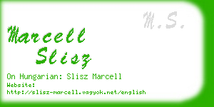 marcell slisz business card
